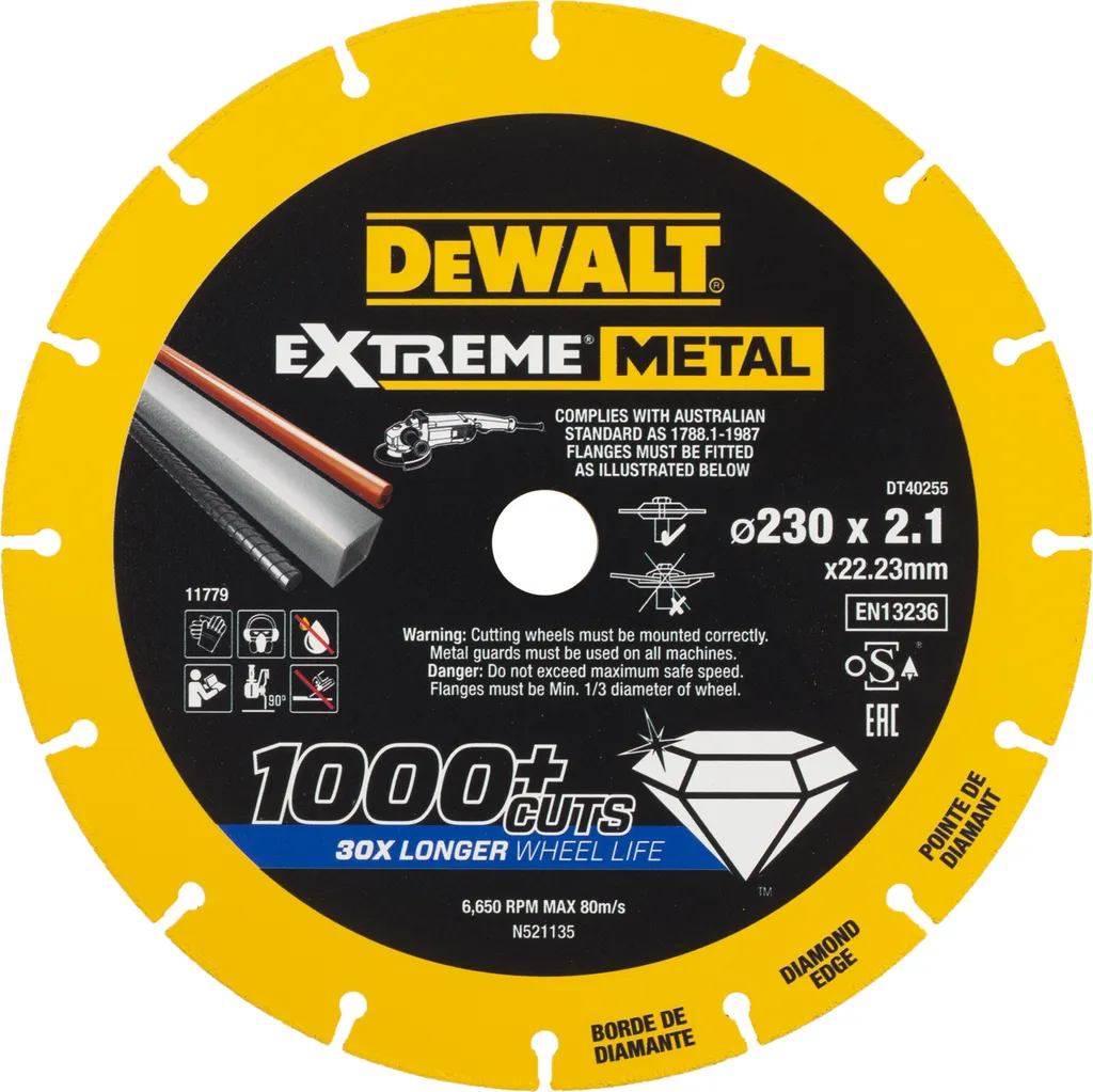 Disque Diamant DEWALT 230x2.1mm pour Meuleuse - Performance de Coupe Pro