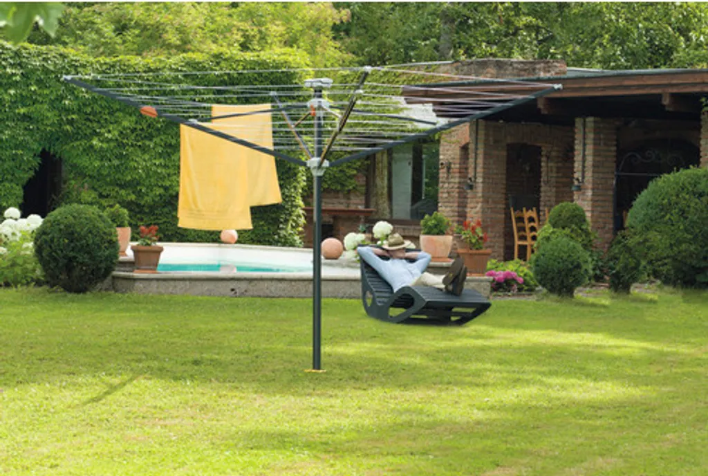 Grand étendoir parapluie de jardin JUWEL Futura XXL pour draps et couettes