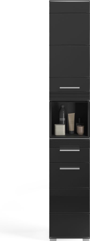Vysoká koupelnová skříňka Linus 2 dvířka, 1 zásuvka, 1 Obrázek produktu 