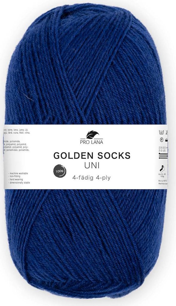 Pro Lana GOLDEN SOCKS 100 g uni 4-fach Sockenwolle 420 m Farbe 437 - royalblau