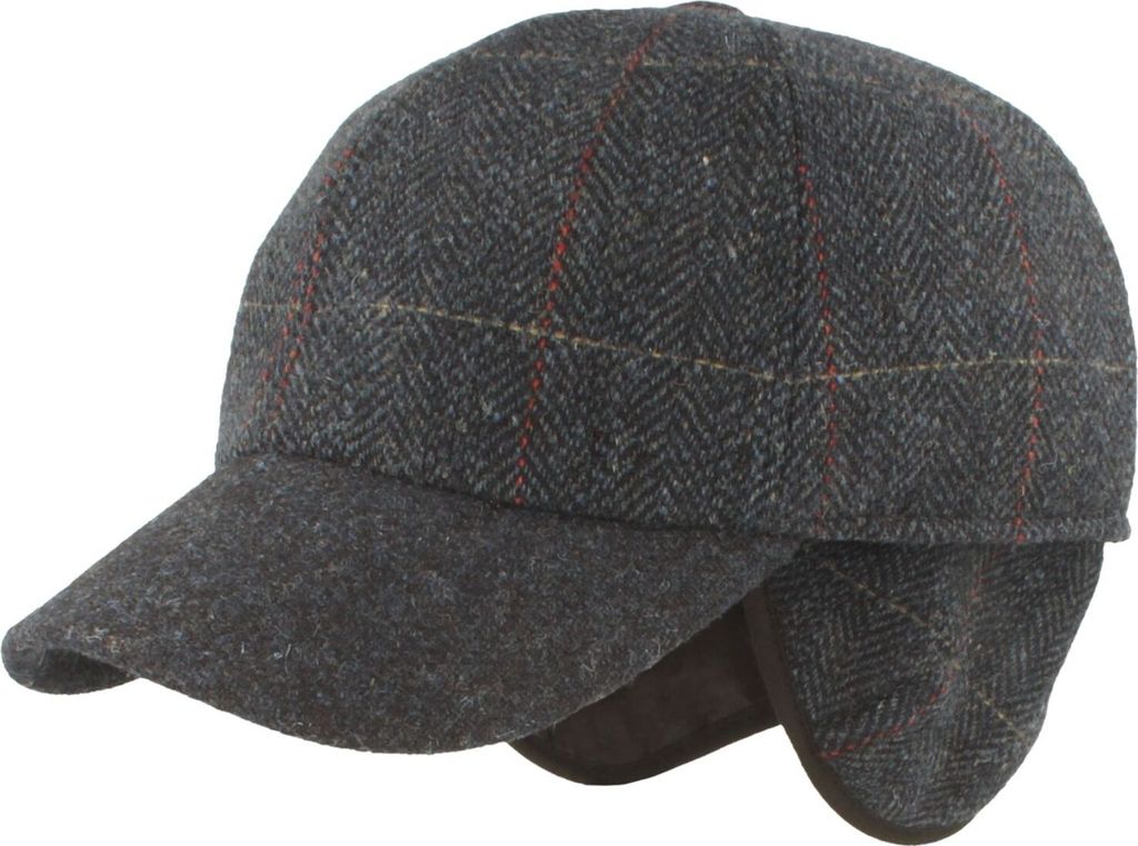 Winter Baseball-Cap mit Fischgrätmuster mit Ohrenschutz von Hut-Breiter