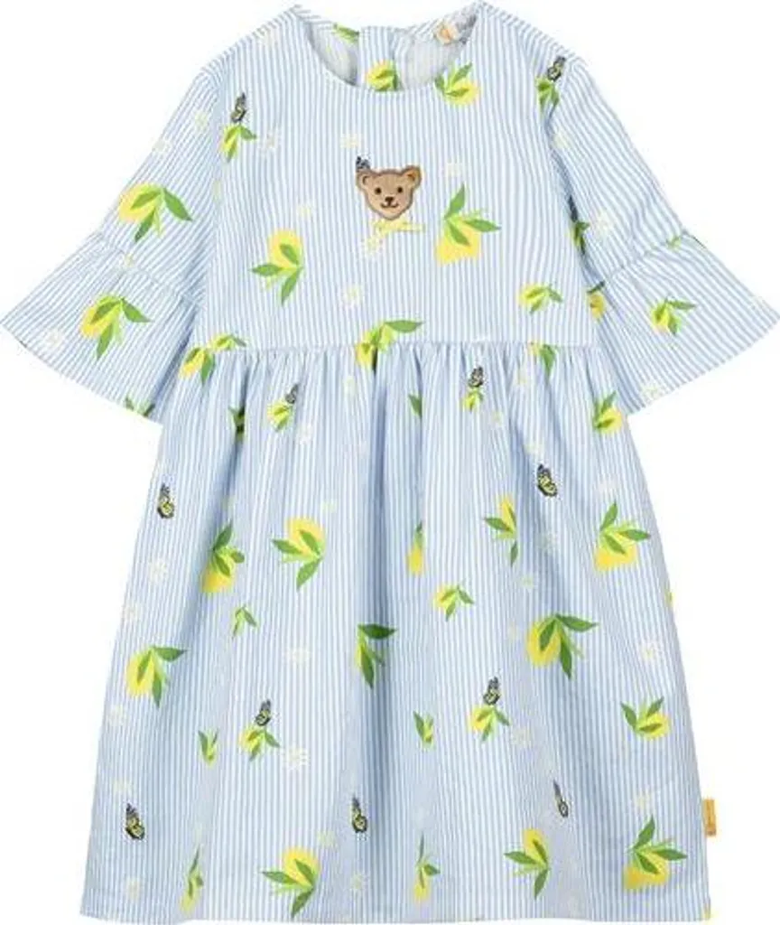 Robe citron manches trompettes : la coupe fluide anti-chaleur