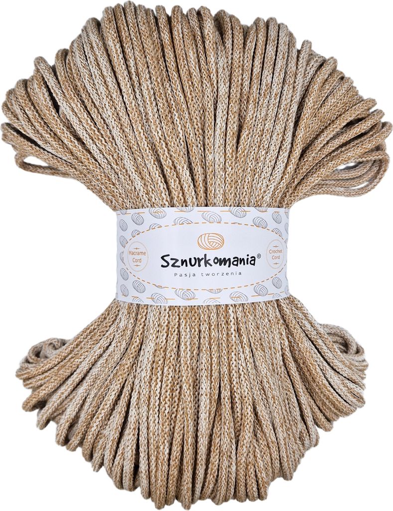 5 mm geflochtene Baumwollschnur, Farbmix-Melange wie abgebildet, 100 m, Makramee-Seil, Makramee-Schnur, geflochtene Schnur, Häkelschnur, Strickschnur