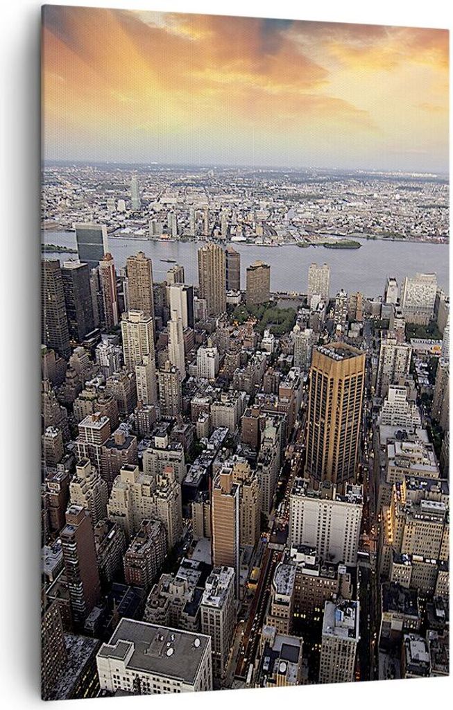 Bild auf Leinwand - Leinwandbild - Einteilig - Amerika wohnung architektur stadt - 80x120cm - Wand Bild - Wandbilder - Leinwanddruck - Wanddekorati...
