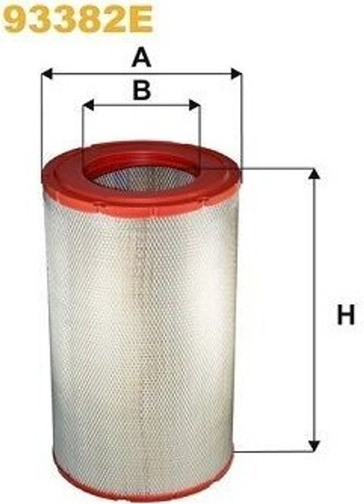 Luftfilter WIX FILTERS 93382E für VOLVO A Filtereinsatz