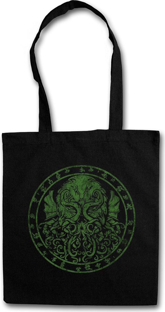 Urban Backwoods Cthulhu Runes, Stofftasche, Farbe: Schwarz