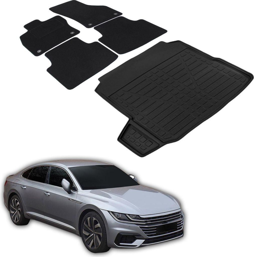 Kofferraumwanne Fußmatten Set Für Volkswagen Arteon Ab 2017 Stufenheck, Genaue Passform