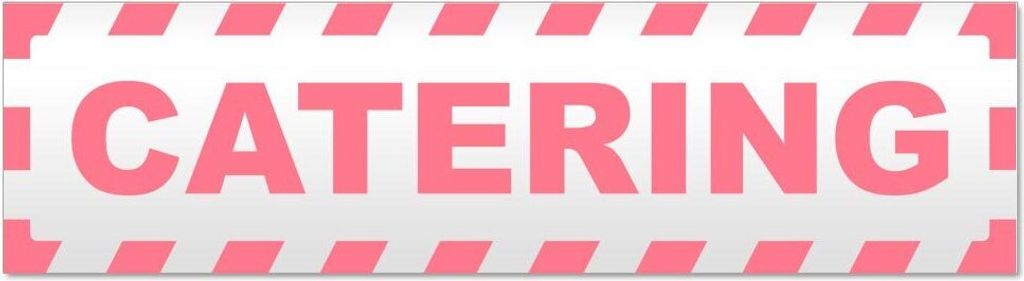 Kiwistar - Autoaufkleber - Hellrosa - 30 x 8 cm - Catering gestreift - Hinweis Aufkleber Sticker für Auto, Kfz, Fahrrad, PKW, LKW