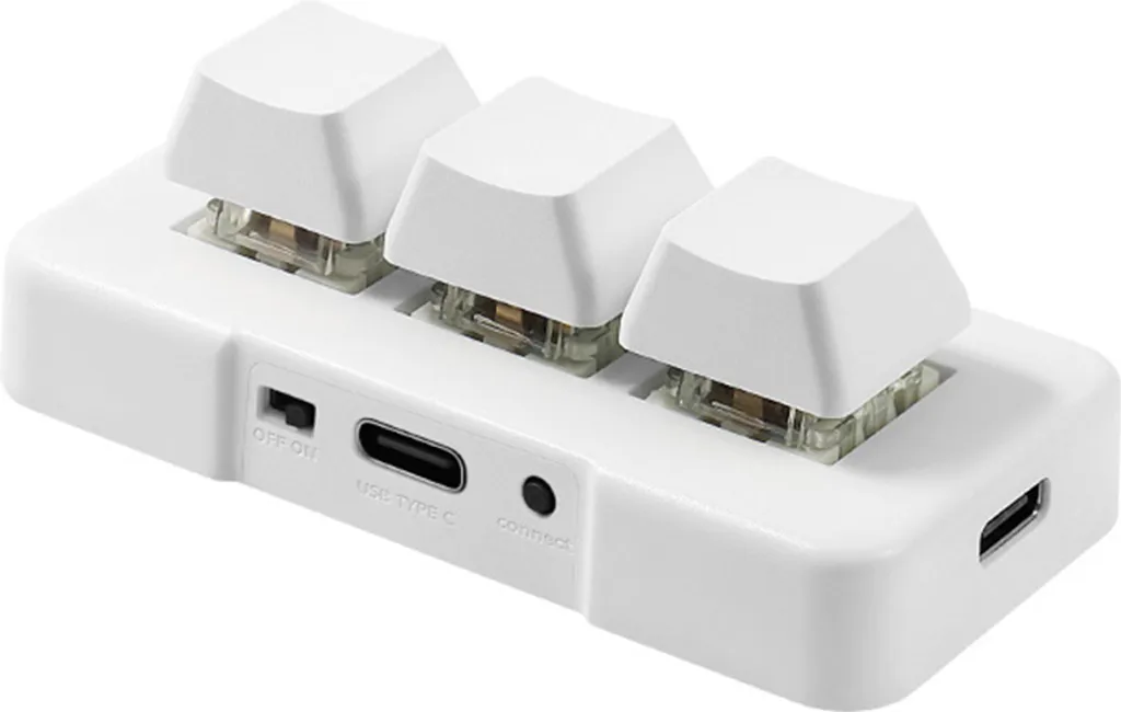Clavier 3 touches mécanique bleu pour simplifier vos raccourcis complexes