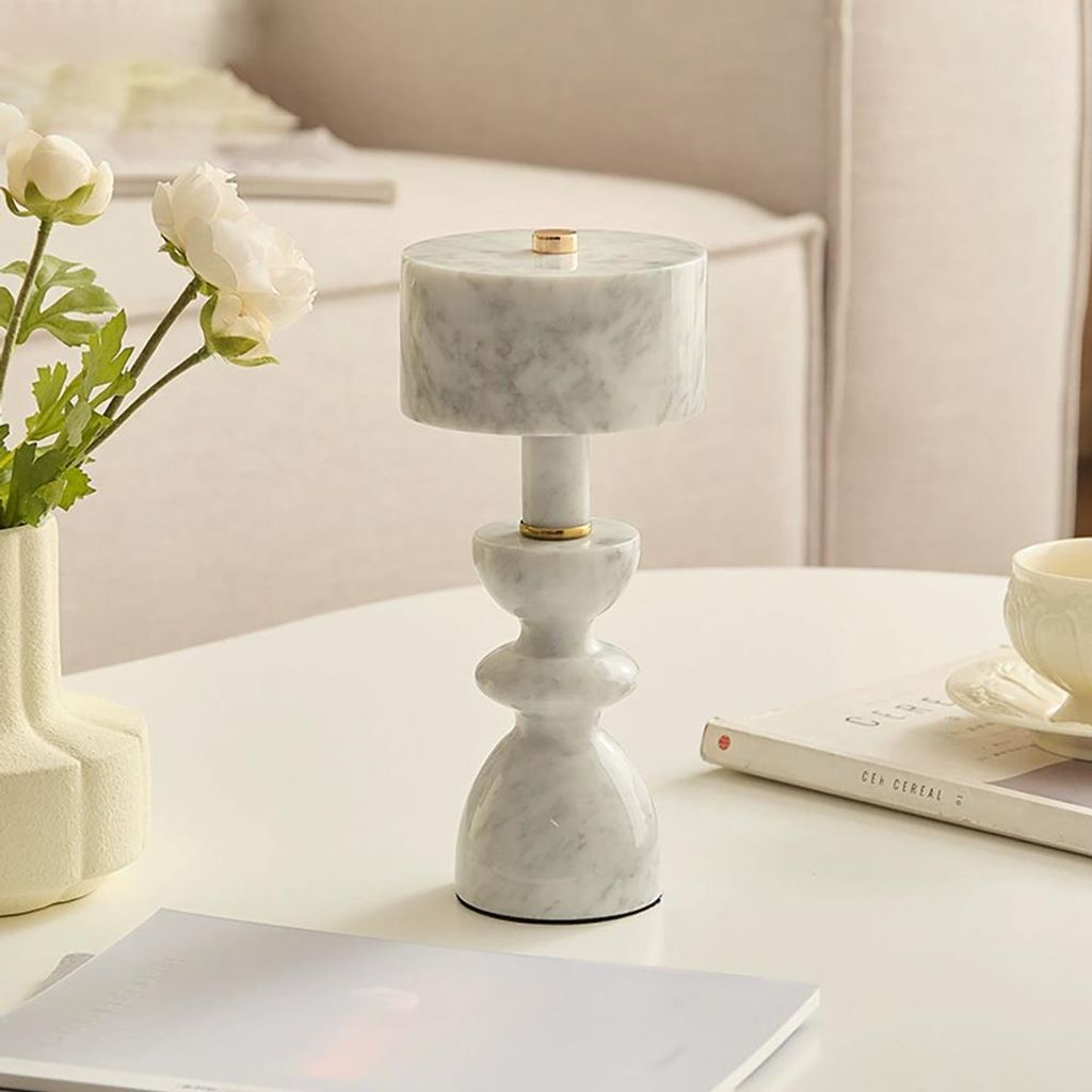 Tischlampe Schreibtischlampe Steinlampe Nachttischlampe für Schlafzimmer Modernes Design 11.5 × 26 cm【YHJ-456D】