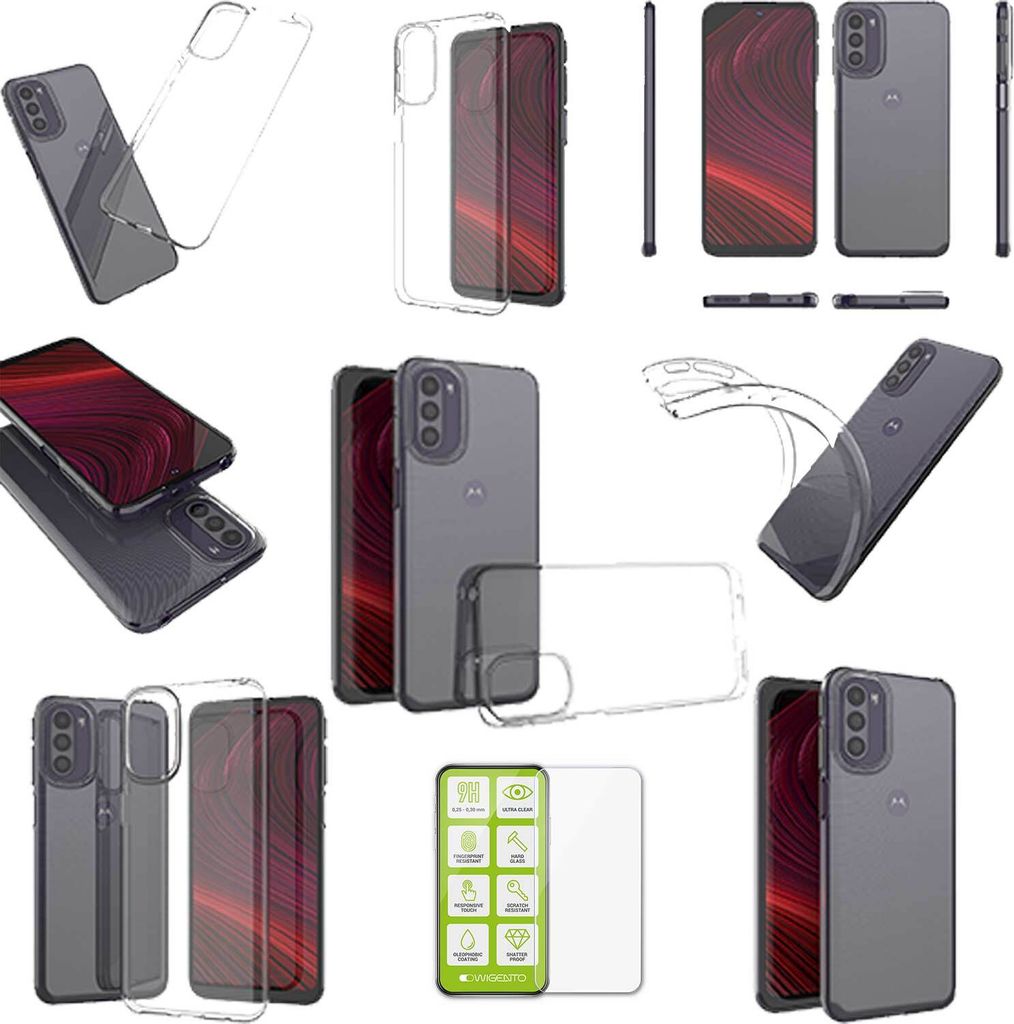 Für Motorola Moto G31 / G41 Silikon TPU Hülle + H9 Glas Case Handy Tasche Etuis
