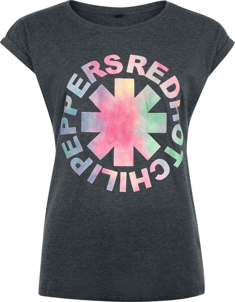 Red Hot Chili Peppers T-Shirt Damen Coloured Logo Crystal charcoal XL