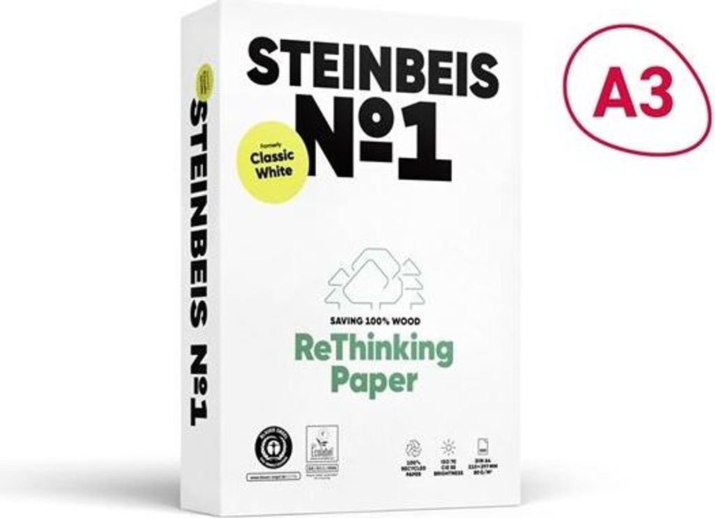 Steinbeis Kopierpapier No.1 ISO 70 K1201666080B A3 500Bl. Produktbild 