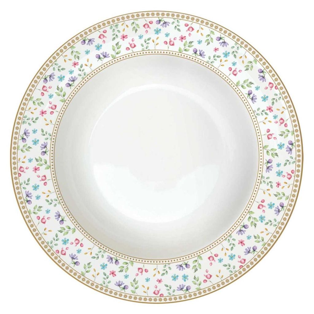 Suppenteller SPRING BLOOM mit Blumen D. 21,5cm weiß bunt Produktbild 