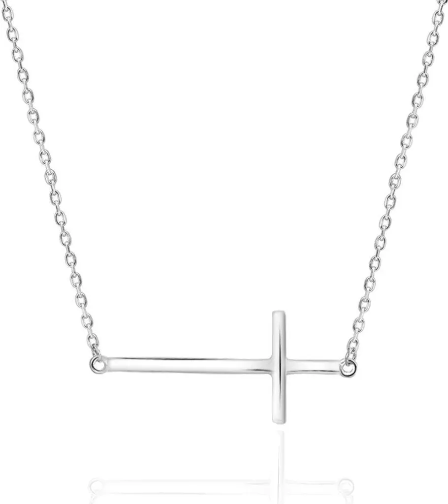 Collier croix argent AGS230/47 hypoallergénique qui ne noircit pas