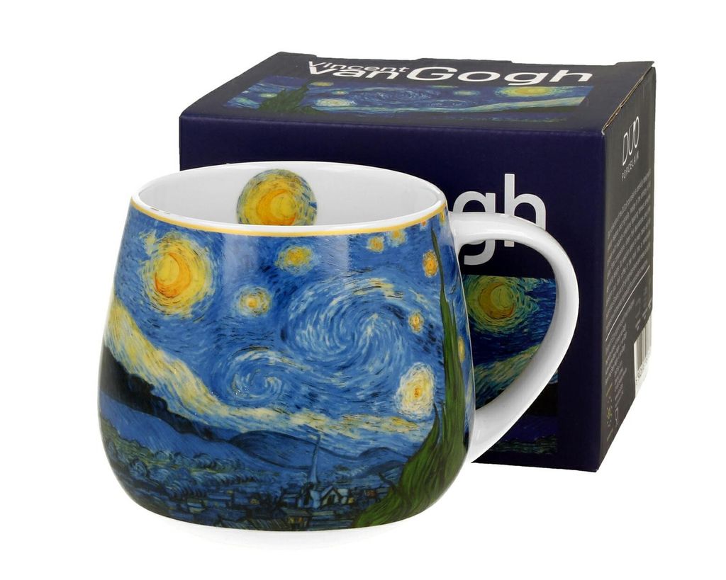 Duo de tasses à café Van Gogh Starry Night en porcelaine, Image du produit 