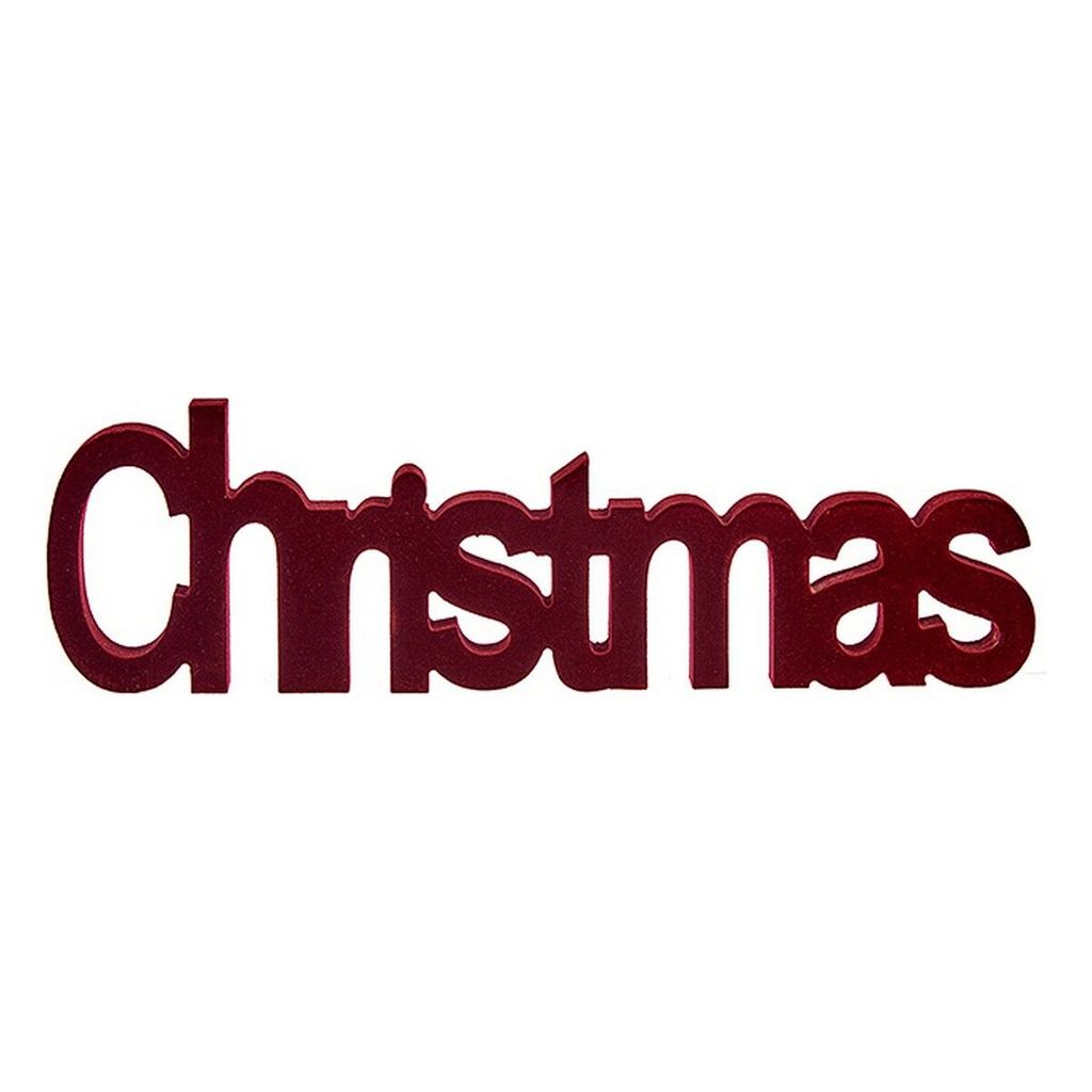 Deko-Figur Christmas 11 x 2,5 x 36,5 cm Rot Holz Produktbild 