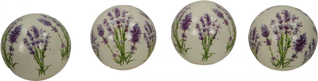 Schwimmkugel Lavendel mittel 4er Set ca. 8 cm - Teichdekoration