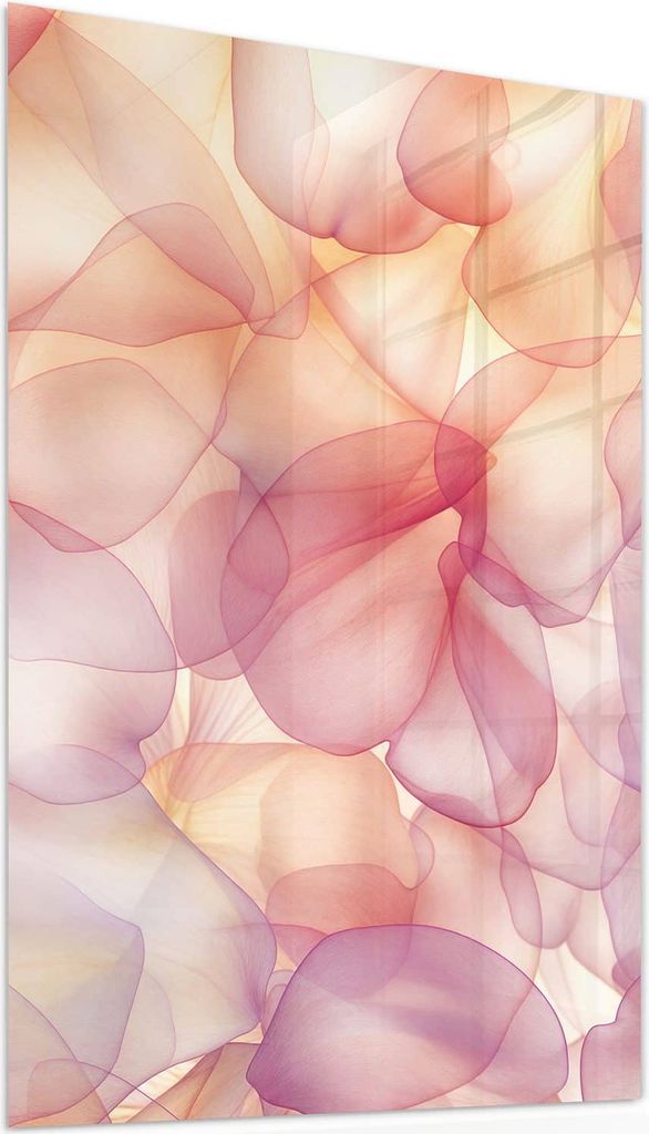 Glasbild 40x60cm in XXL für Wohnzimmer, Schlafzimmer Motiv Zarte Blütenblätter