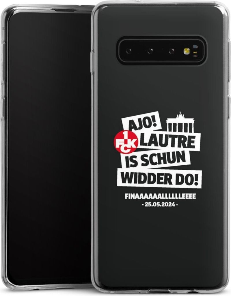 DeinDesign Slim Hülle für Samsung Galaxy S10 Silikon Case Ultra Dünn Handyhülle 1. FC Kaiserslautern 1. FCK Pokal Finale 2024