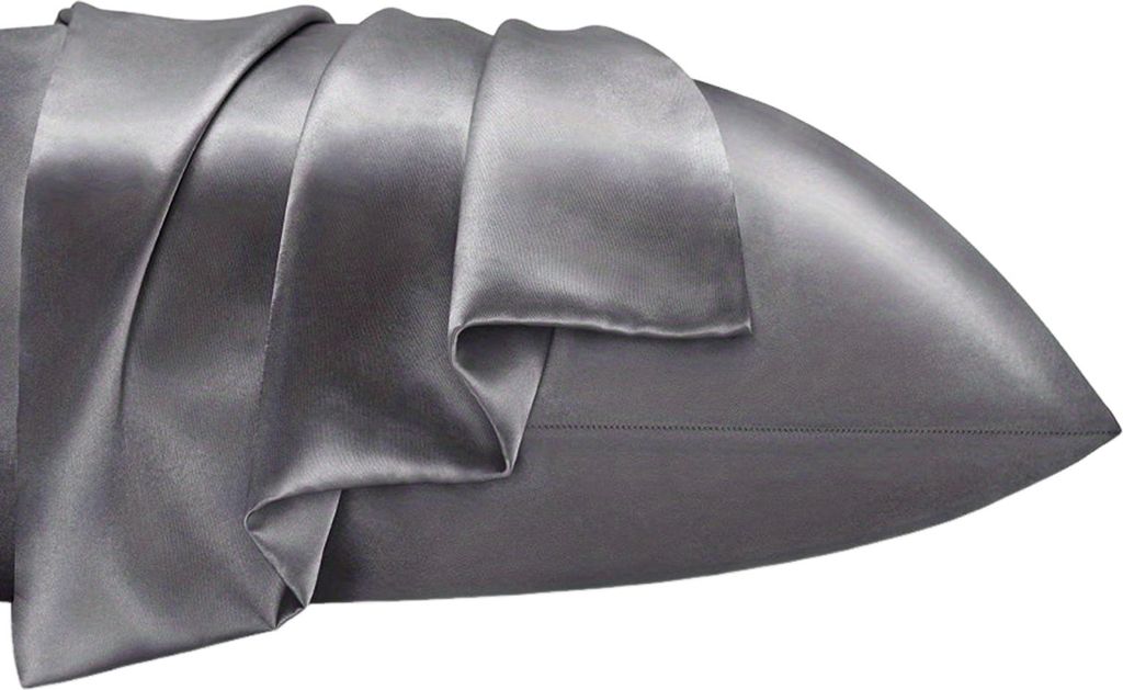 Satin-Kissenbezug, einfarbig, glänzend, antistatisch, mit unsichtbarem Reißverschluss, als Einweihungsgeschenk für das Schlafzimmer