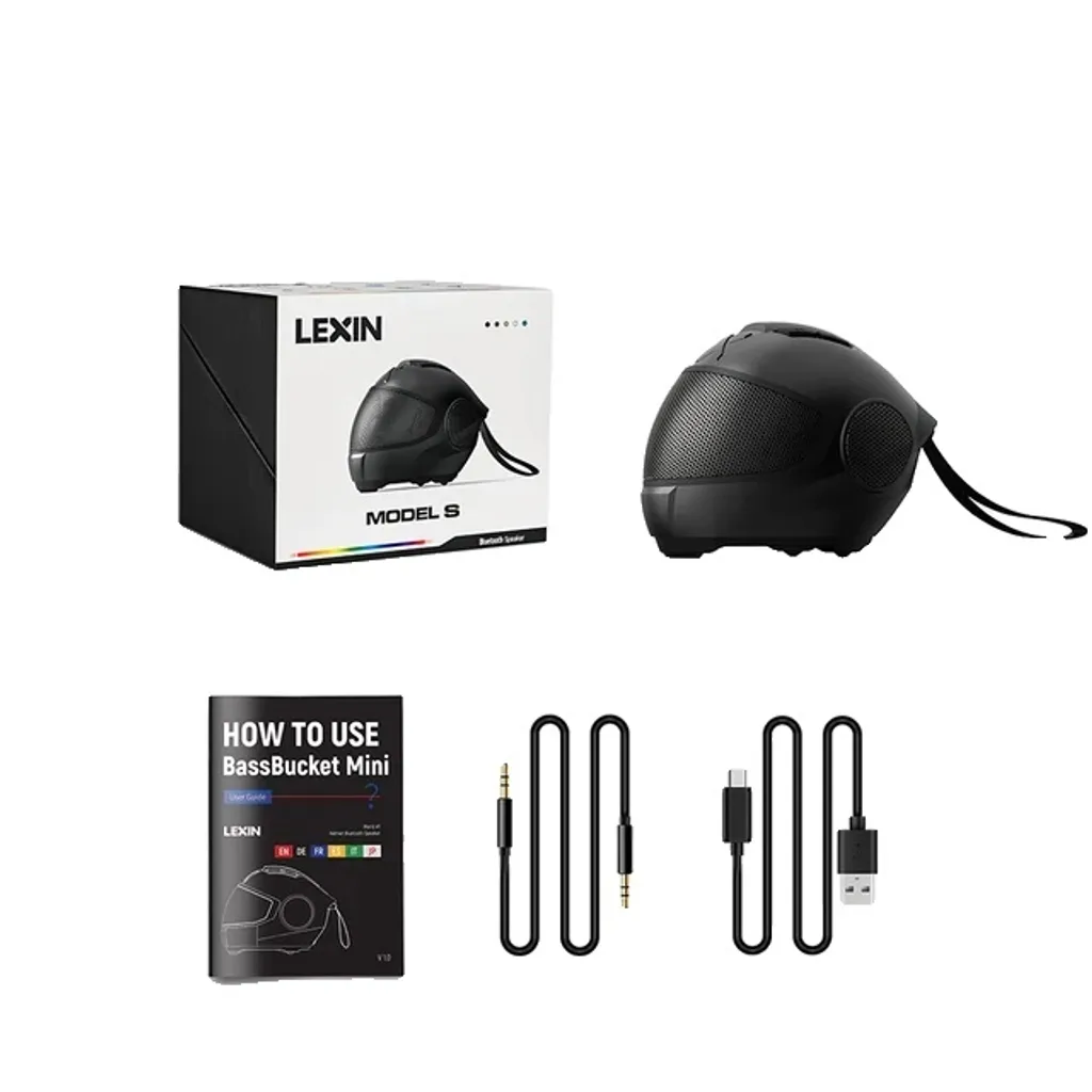 Haut-parleur Bluetooth mains libres noir design casque pour appels