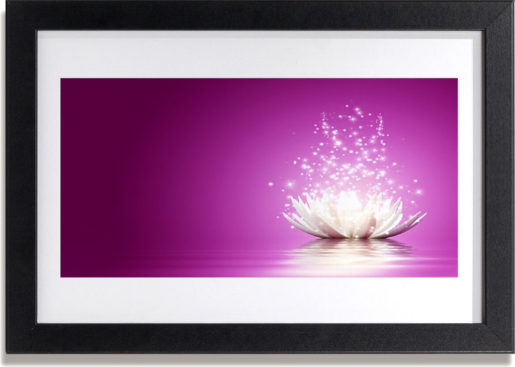 Bild 30x20 MDF-Rahmen Wandkunst Lotus Blume Produktbild 