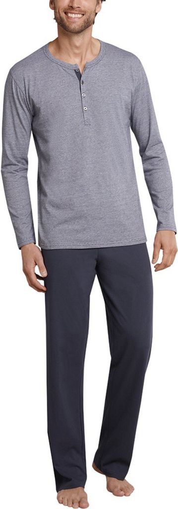 Schiesser Herren Schlafanzug lang anthrazit 62  ST Produktbild 