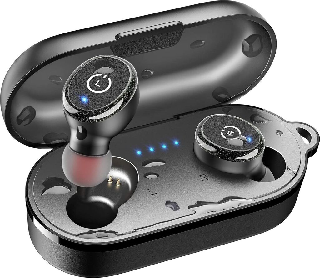 In Ear Ohrhörer Sport Bluetooth 5.3 IPX8 Wasserdicht kabellosem Ladecase Mikrofon Premium Sound