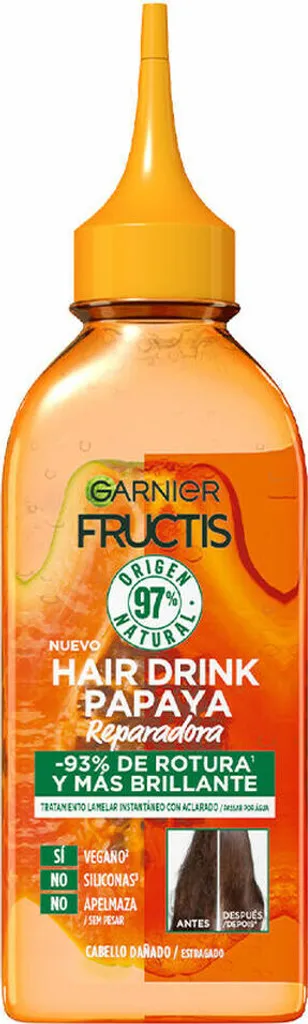 Soin Papaye Fructis Hair Drink Traitement Réparateur Brillance 200ml