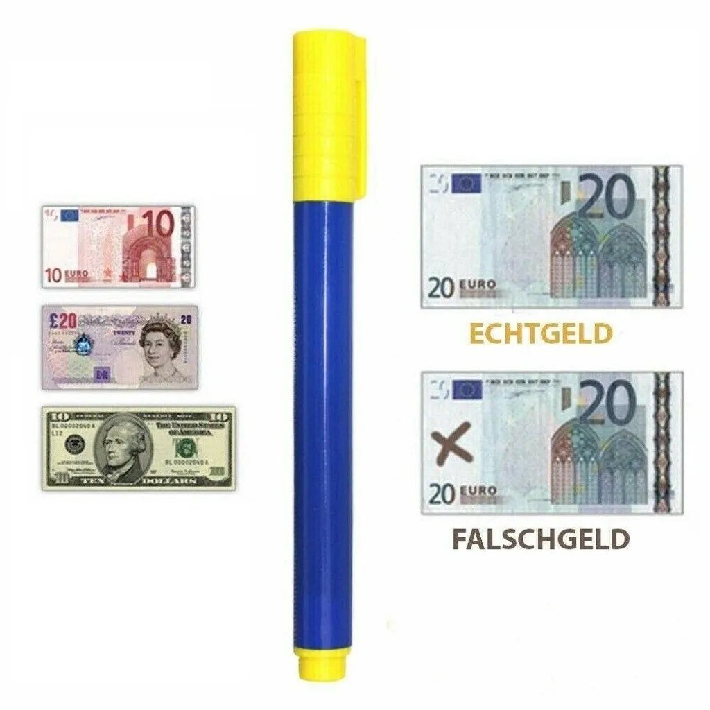 Prüfstift Falschgeld Prüfer Geldschein Marker Stift Banknote Checker Detektor 