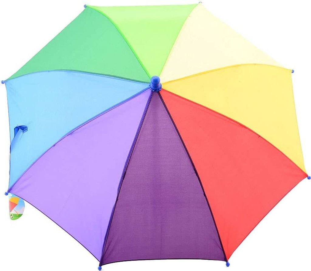 Regenschirm Regenbogen 65cm Griff ro/ge/bl/gr Produktbild 