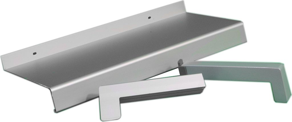 Aluminium Fensterbank silber EV1 130 mm Ausladung ohne Abschluss 2000 mm