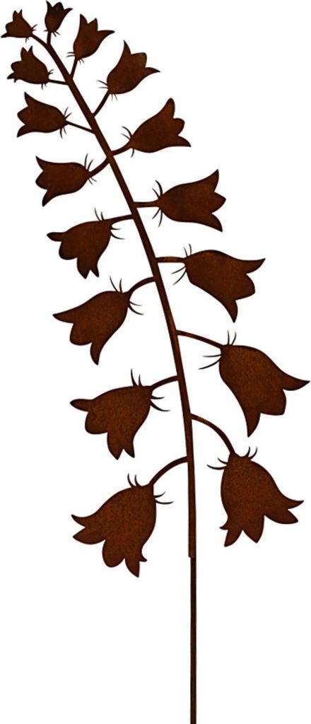 Rost Gartenstecker Glockenblume 121 cm Edelrost Gartendeko Dekostecker Blume