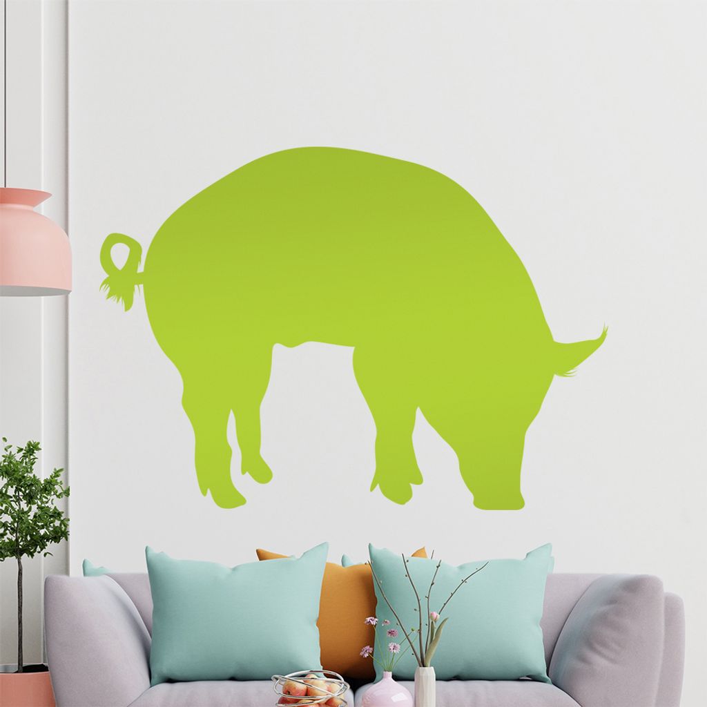 KIWISTAR Schwein Silhouette - Warzenschwein Wildschwein Hausschwein Wandtattoo in 6 Größen - Wandaufkleber Wall Sticker - Dekoration, Küche, Woh...