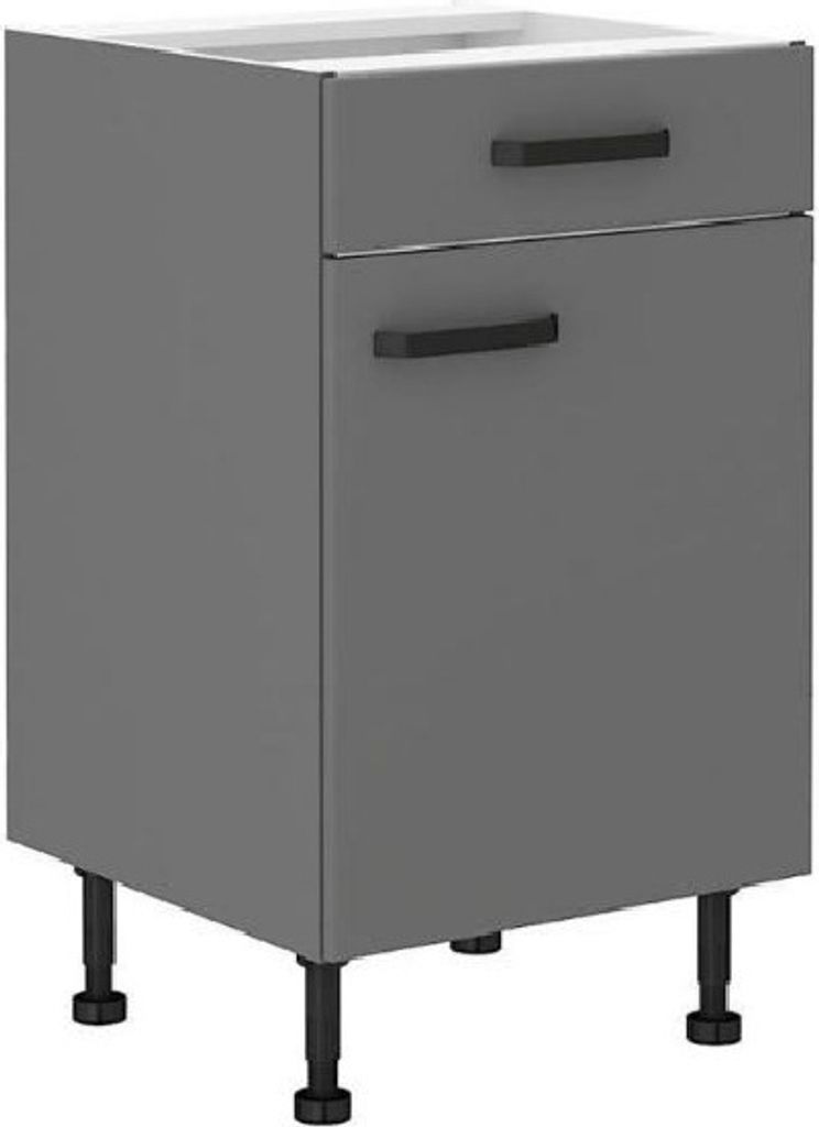 Unterschrank mit Schublade NELJA – Breite 50 cm, Anthrazit