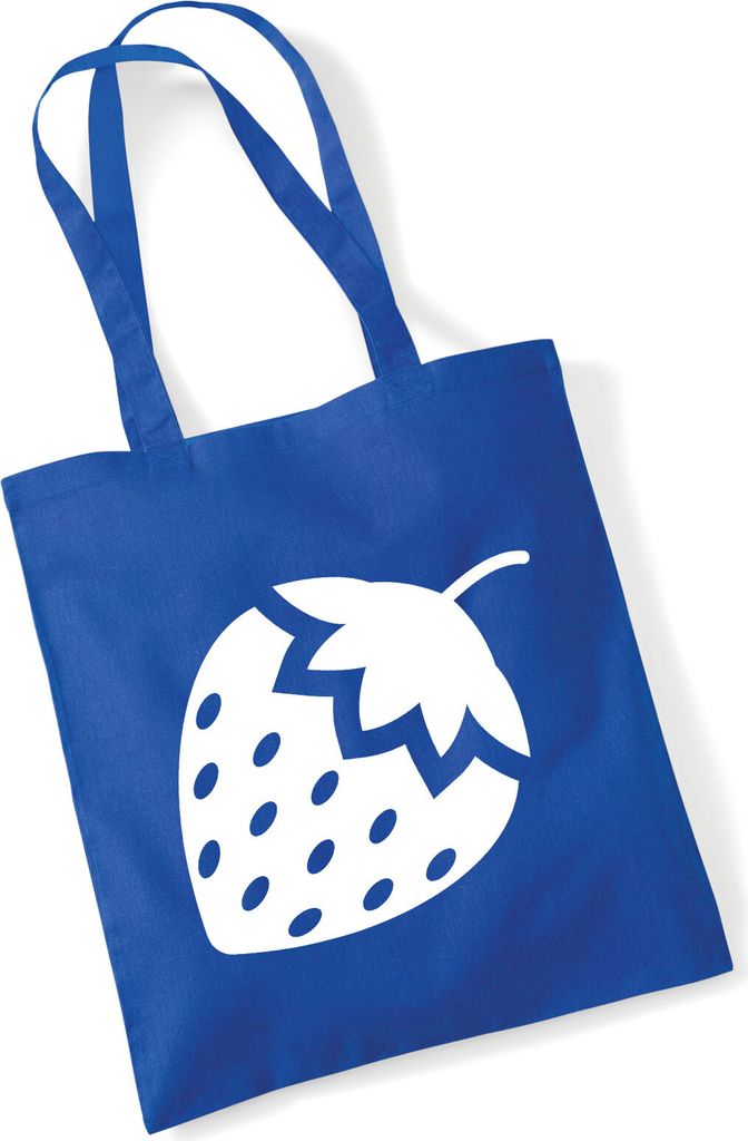 Huuraa Jutebeutel Erdbeere Strawberry 10 Liter Bright Royal Baumwolle Tasche Geschenkidee