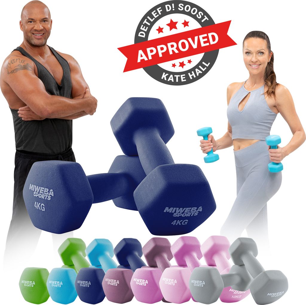 Miweba Sports Profi Neopren Hantel NKH100 | Hantelset - Produktbild 