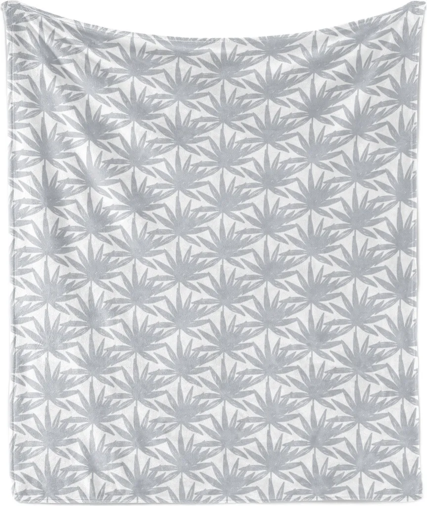 Plaid Arredo Tropicale ABAKUHAUS 175x230 Viola e Blu Polvere