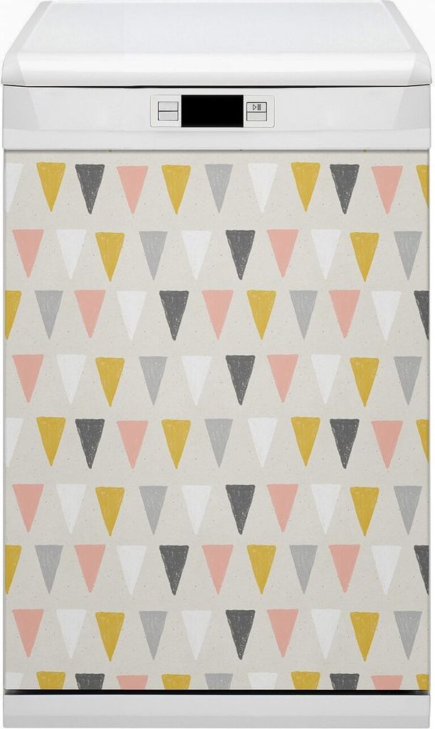 Dekorative Magnetmatte Küche Geschirrspüle 45x80 cm Magnet für Spülmaschine - Muster dreieckig