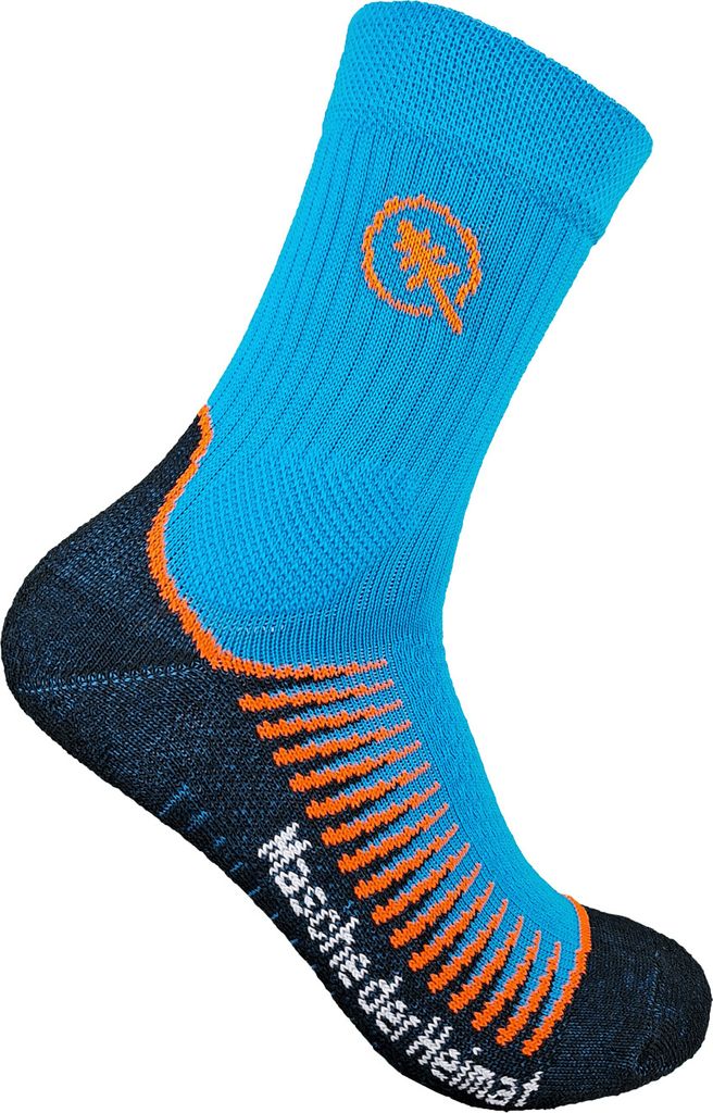 Miriquidi Allround Socke azur fluoorange, lang, 39/42