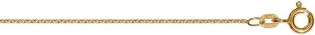 Chaîne or jaune 42 cm maille ancre ronde anti-noircissement pour le cou