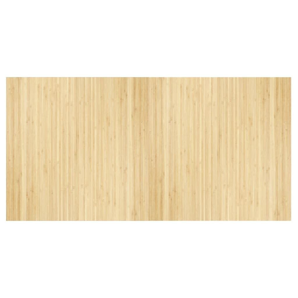 vidaXL Teppich Rechteckig Hell Natur 100x200 cm Bambus