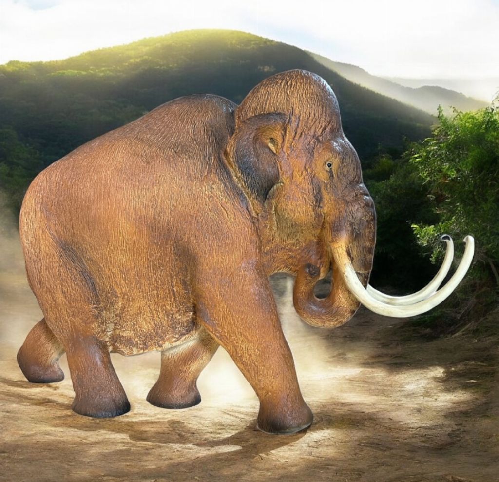kleines Mammut 48cm hoch Dekorationsfigur - Polyresin - verkleinert - für draußen