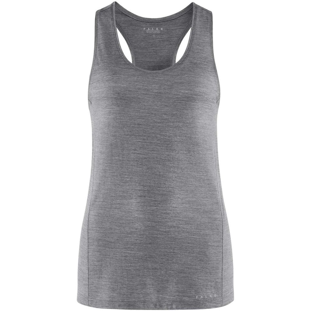 FALKE Tank Top Silk-Wool Damen grey-heather L