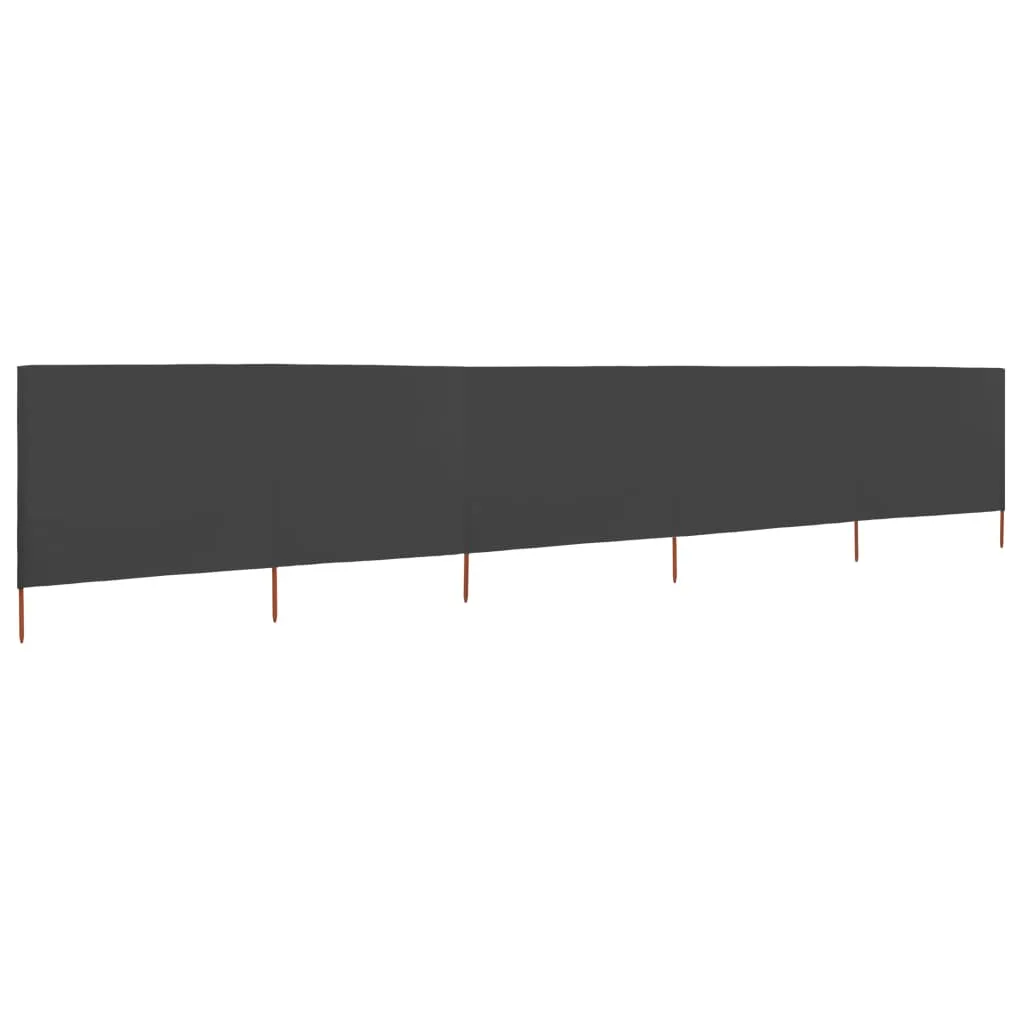 Paravento da Campeggio vidaXL 600x120 cm - Tessuto Antracite da Spiaggia