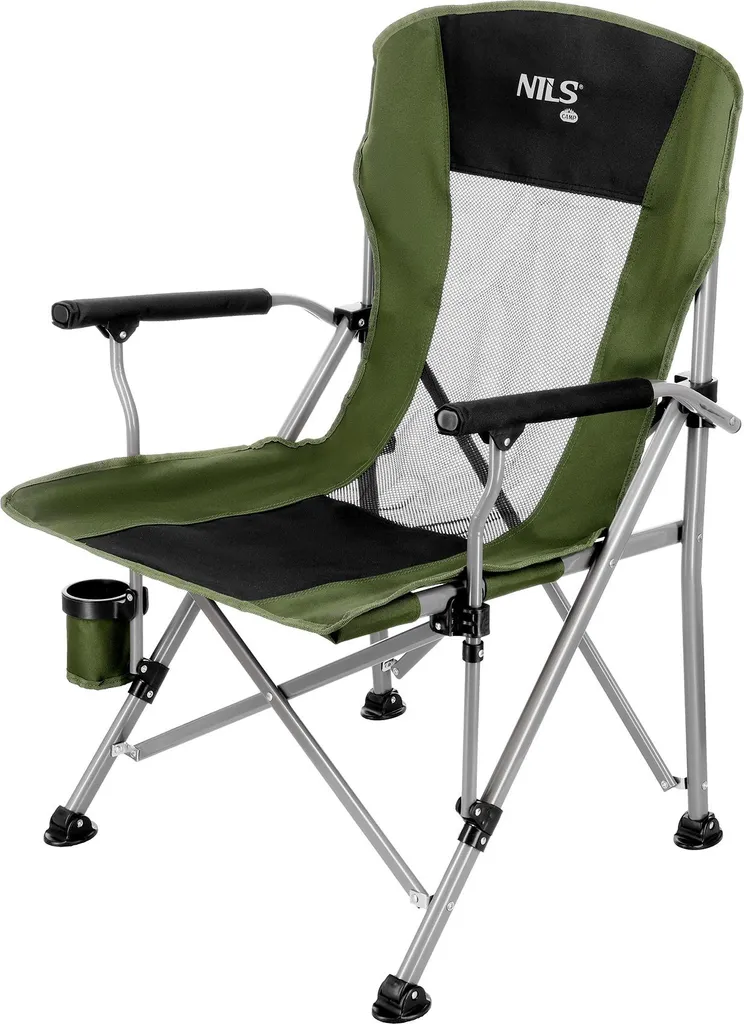 Chaise de pêche pliante NILS Camp NC3701 verte pour vos sorties nature