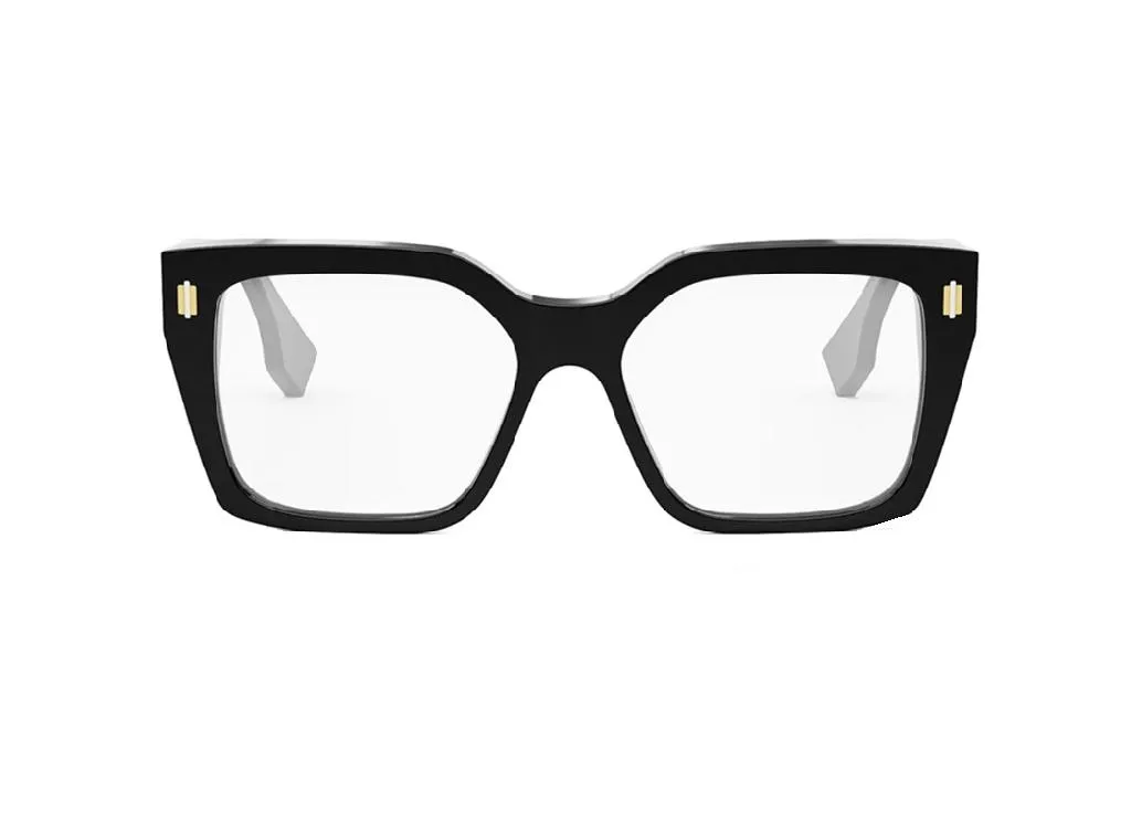 Monture optique FENDI FE50085I noire en acétate haut de gamme 52mm
