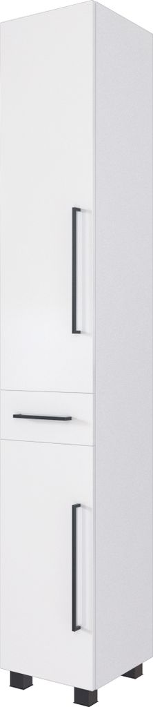 Held Möbel Seitenschrank Luzern 30 cm weiß/matt weiß