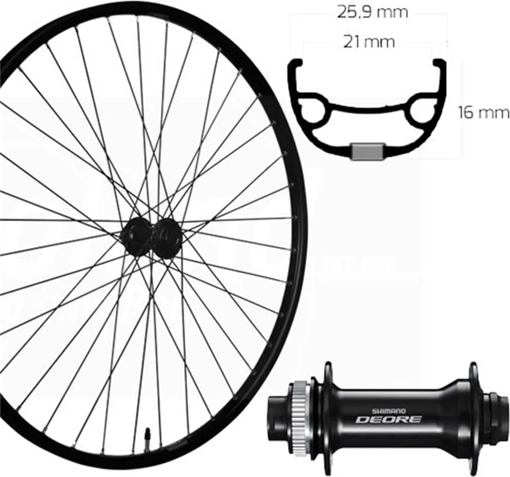 Roue Avant Roland 27,5 Disc Centerlock SE RIVAL 21 HB-M6010 Axe 100mm